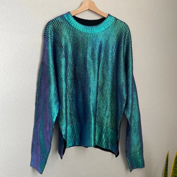 Beach Riot Callie Galaxy Shine Metallic Sweater Size Large NWT - Picture 5 of 13